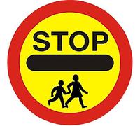 Road Sign Children Wall Mounted Aluminium 45 x 45 cm