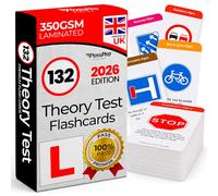 Road Sign Flash Cards 2026-132 Laminated DVSA Road Sign Cards UK Driving