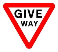 Road Sign Give Way Wall Mounted ACM (Aluminium Composite Material) 45 x 45 cm