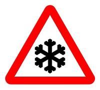 Road Sign Ice Wall Mounted ACM (Aluminium Composite Material) 45 x 45 cm