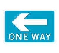 Road Sign One Way Left Wall Mounted ACM (Aluminium Composite Material) 45 x 45 cm