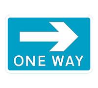 Road Sign One Way Right Wall Mounted ACM (Aluminium Composite Material) 45 x 45 cm