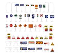 Road Sign Toys for Kids | Small Traffic Sign Toys - TKids Play Traffic Signs for Outdoors, Home, School, Car, and Travel