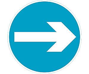 Road Sign Turn Right Wall Mounted Aluminium 45 x 45 cm