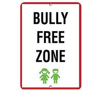 Road Signs Bully Free Zone Red Activity Sign School Sign Warning Sign 12" X 8"