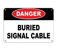 Road Signs Danger Buried Signal Cable Hazard Sign Hazard Labels Warning Sign 12" X 8"