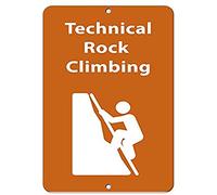 Road Signs Technical Rock Climbing Activity Sign Park Signs Warning Sign 12" X 8"