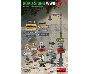 Road Signs WWII Italy Road Second World War Italy 1:35 Kit