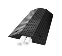 Road Speed Bumps,Bolt-Down Calming Ramp,Rubber and Plastic Bridge Type Speed Bump,for Roads Communities Garages(76x34.5x7.5cm)