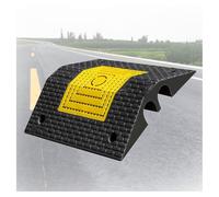 Road Speed Bumps,Bridge Type Traffic Calming Hump,Bolt-Down Rubber and Plastic Wire Groove,for Asphalt Concrete Gravel Driveway Road(73x70mm)