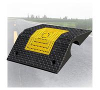 Road Speed Bumps,Bridge Type Traffic Calming Hump,Bolt-Down Rubber and Plastic Wire Groove,for Asphalt Concrete Gravel Driveway Road(120x80mm)