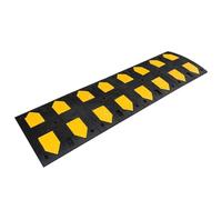 Road Speed Bumps, Rubber Speed Humps with Diamond-Shaped Concave-Convex Surface and Honeycomb Bottom Structure for Parking Lots, Garages, Community Entrances