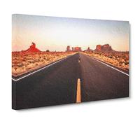 Road Through Arizona Canvas Print | Gallery Wrapped 30mm Frame Wall Art | 20x14 inches | Ready to Hang | Modern Picture | Living Room Bedroom Lounge Office