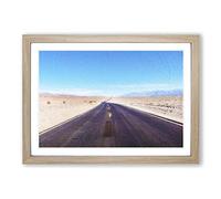Road Through Death Valley in California Framed Print | A2 Oak Framed Wall Art | Ready to Hang | Modern Landscape Picture | Living Room Bedroom Lounge Office