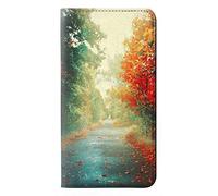 Road Through The Woods PU Leather Flip Case Cover For Motorola Moto E6 Plus, Moto E6s