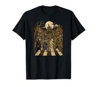 Road to Abbey Monsters Parody Funny Halloween Lover Crossing T-Shirt