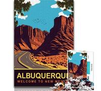 Road to Albuquerque Jigsaw Puzzles for Adults 1000 Piece,for Educational Game Challenge Toy for Is Ideal As A Gift for The Whole Family 50x75cm