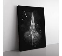 Road To Somewhere Paint Splash Modern Canvas Wall Art Print Ready to Hang, Framed Picture for Living Room Bedroom Home Office Décor, 60x40 cm (24x16 Inch)