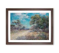Road To The Hills By Julian Onderdonk Classic Painting Framed Print | A2 Walnut Framed Wall Art | Ready to Hang | Classic Historical Picture | Living Room Bedroom Lounge Office