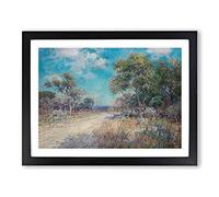 Road To The Hills By Julian Onderdonk Classic Painting Framed Print | A3 Black Framed Wall Art | Ready to Hang | Classic Historical Picture | Living Room Bedroom Lounge Office