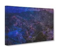 Road To The Mountains In Arizona Canvas Print | Gallery Wrapped 30mm Frame Wall Art | 30x20 inches | Ready to Hang | Modern Landscape Picture | Living Room Bedroom Lounge Office
