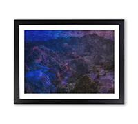 Road To The Mountains In Arizona Painting Modern Art Framed Print | A3 Black Framed Wall Art | Ready to Hang | Modern Landscape Picture | Living Room Bedroom Lounge Office