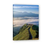 Road To The Top Of The MountainMisty Morning Forest Canvas Print - Dreamy Woodland Art for Cozy Home Decor50x70cm Framed