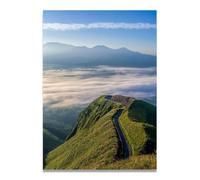 Road To The Top Of The MountainSunlit Meadow Bloom Canvas Print - Vibrant Nature Art for Cheerful Home Walls40x56cm Unframed