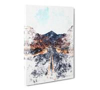Road To The Valley Of Fire Watercolour Canvas Print | Gallery Wrapped 30mm Frame Wall Art | 30x20 inches | Ready to Hang | Modern Landscape Picture | Living Room Bedroom Lounge Office