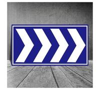 Road Traffic Arrow Warning Sign, Right Arrow Sign, Engineer Grade Reflective Aluminum Sheeting, Metal Stop Sign Street Road Sign, Flashing Warning Sign, For Constr(Size:25x45 cm/9.8*17.7 in,Color:B)
