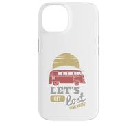 Road Trip Bus Sunset Adventure Lets Get Lost Somewhere Case for iPhone 14