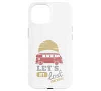 Road Trip Bus Sunset Adventure Lets Get Lost Somewhere Case for iPhone 15