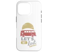 Road Trip Bus Sunset Adventure Lets Get Lost Somewhere Case for iPhone 16 Pro