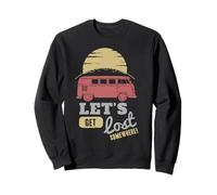 Road Trip Bus Sunset Adventure Lets Get Lost Somewhere Sweatshirt