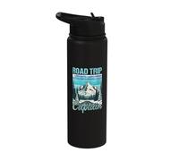 Road Trip Captain Winter Vacation Adventure Stainless Steel Insulated Water Bottle