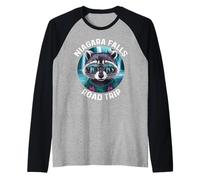Road Trip Family Niagara Falls Souvenir 2026 Squad Raccoon Raglan Baseball Tee