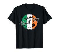 Road Trip Hiking Travel Souvenir Irish Flag Roadtrip Ireland T-Shirt