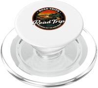 Road Trip Nothing But The Open Road Retro Sunset Van Design PopSockets PopGrip for MagSafe