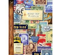 Road Trip Planner: Vacation Planner & Travel Journal / Diary for 4 Trips, with Checklists, Itinerary & more [ Softback * Large (8” x 10”) * American Roadtrip ] (Travel Gifts)