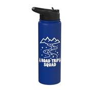 Road Trip Squad Mountains Heart Trees Stainless Steel Insulated Water Bottle