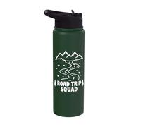 Road Trip Squad Mountains Heart Trees Stainless Steel Insulated Water Bottle