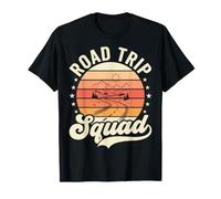 Road Trip Squad Retro Sunset Highway Family Travel T-Shirt