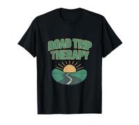 Road Trip Therapy Retro Highway Sign Travel Design T-Shirt
