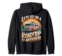 Road Trips To Anywhere Outdoor Mountain Van Motorhome RV Zip Hoodie