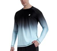 Roadbox Men's UPF 50+ Swim Rash Guard Vest, Long Sleeve UV Sun Protection SPF Shirts, Quick Dry Watersports Base Layer Tops for Diving Beach Surfing Hiking