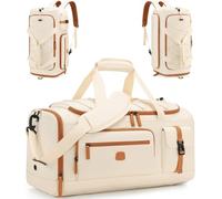 Roadcheer Gym Bag for Men and Women with Shoes Compartment - 3 in 1 Sports Duffle Bag Travel Backpack Weekender Overnight Bag with Wet Pocket, Unisex-Parent, White, Gym Sports Travel Backpack