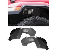ROADER JL JT Front Inner Fender Liners Wheel Cover for 2018-2024 Jeep Wrangler JL JLU Unlimited & Gladiator JT 2018-2024, US Flag Pattern Liner Bolt-on Style Steel Fender Flares Splash Mud Guards