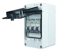 RoadEu - 3 Way UK Garage Consumer Unit, 3x MCB Circuit Breakers 10A 16A Type C Outdoor Weatherproof IP65 Ideal for Garage, Shed or Home use