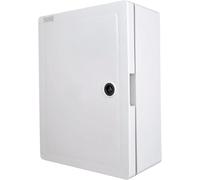 RoadEu - IP65 Weatherproof Junction Box 250x330x130mm - Lockable Electrical Enclosure with Mounting Plate and DIN Rail - Wall-Mounted Empty Case for Outdoor & Industrial Use