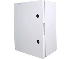 RoadEu - Outdoor Electrical Box IP65 400x300x195mm - Wall-Mounted Enclosure with Lockable Door, Mounting Plate, Cable Glands & DIN Rail - Ideal for Industrial & Garden Use